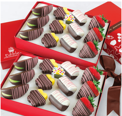 NEW Simply Pink Mixed Dipped Fruit Box - 24 Count