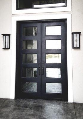 Modern Thermal Break Double Iron Door from Midwest Iron Doors