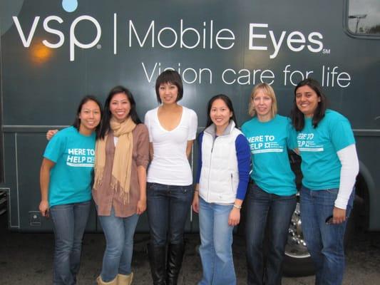 A few up the optometrists and PBNC staff on the VSP Vision Van.