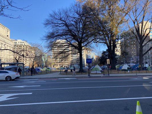 Now a homeless tent city