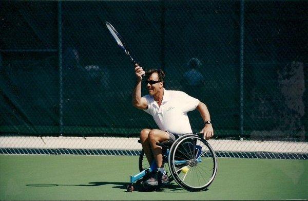 played tennis in professional wheelchair circuit