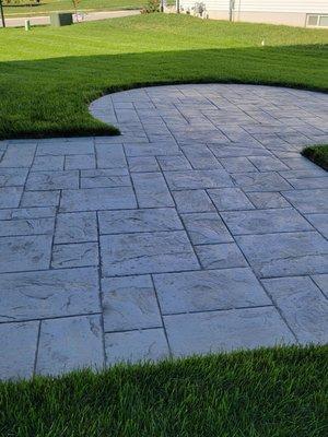 Beautiful stamped  concrete patio.