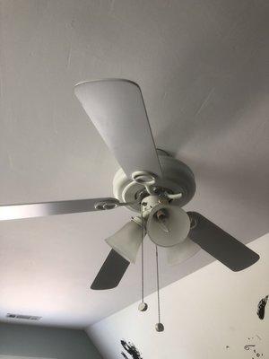 They broke our ceiling fan and did not replace it.