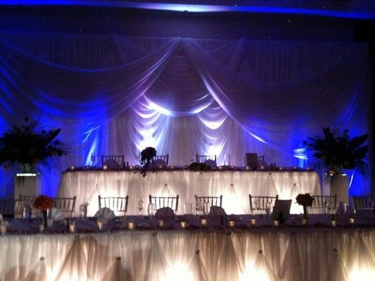 Uplighting and drapery