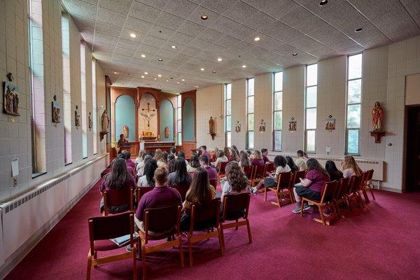 St Joseph High School students in Chapel