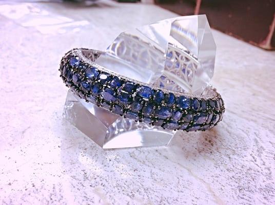 Sapphire Diamond Bangle