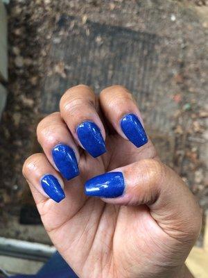 the blue is all in my cuticles but at first glance they are really pretty