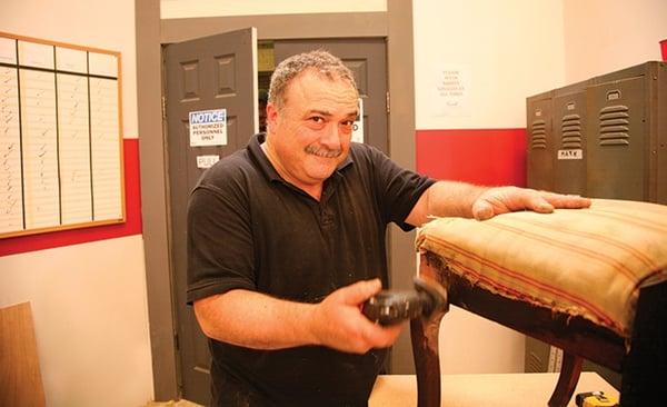 Master Craftsman Mark DeVito on the set of Flea Market Flip. Photo courtesy Flea Market Flip.