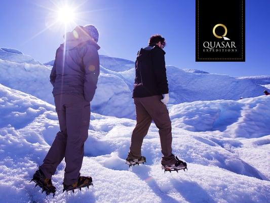 Glacier trekking in Patagonia.