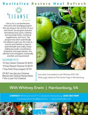 We offer comprehensive, holistic Cleanse support.