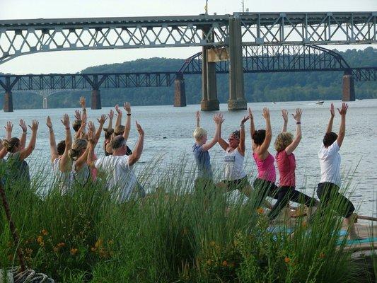 Yoga on the Barge overlooking the beautiful Susquehanna River!