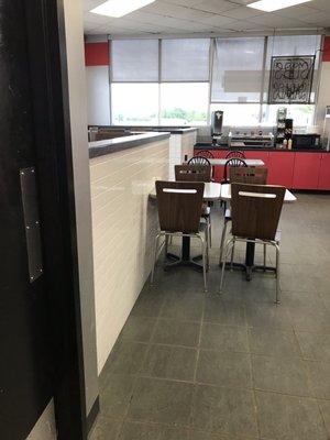 Dining area for sub shop