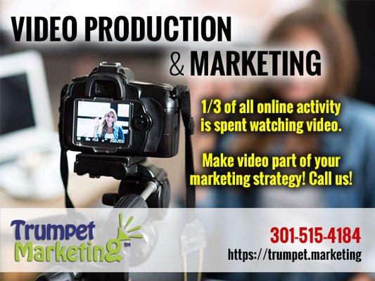 Video production services in support of web marketing, social media strategies. Serving Montgomery County, MD and Maryland, DC, Virginia