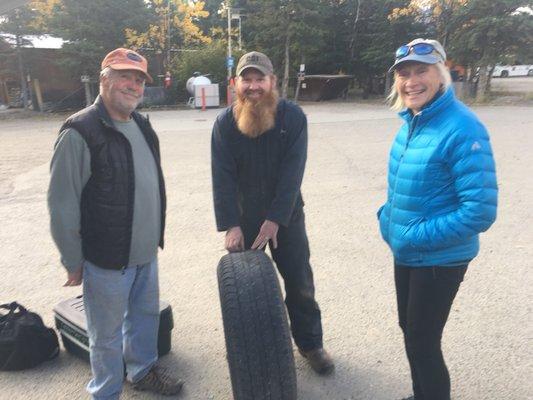 Jason was The Best to fix our flat tire!