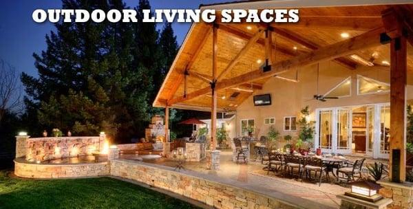 Outdoor living space designs