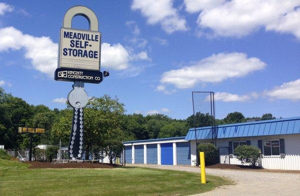 The front view of our facility located just west of I-79 on Rt.322.