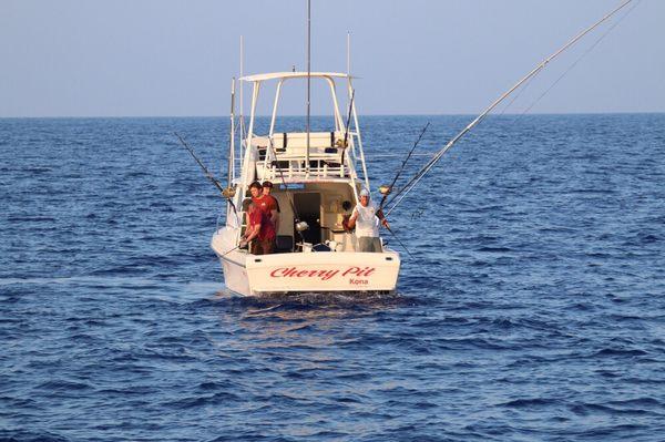 Catching bait before we go find the Ahi.