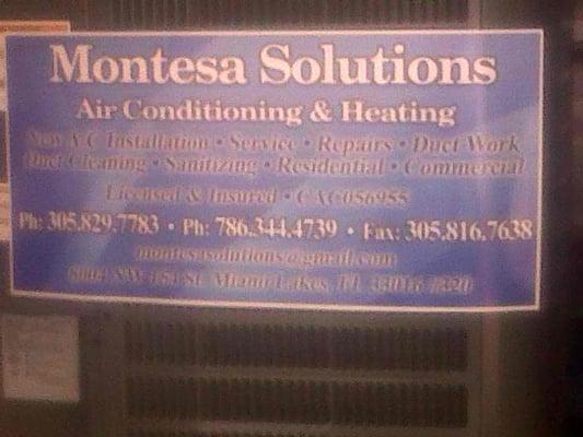 Montesa Solutions Air Conditioning and Heating