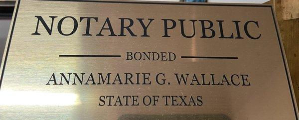 Bonded Notary official State Office of Texas
 Since 2009