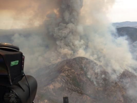 Our News Helicopter over a fire