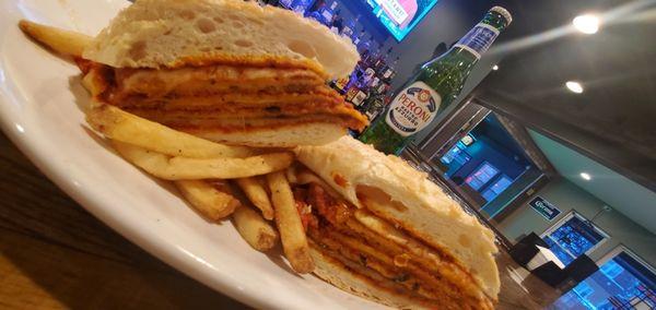 Eggplant Parmesan Sandwich