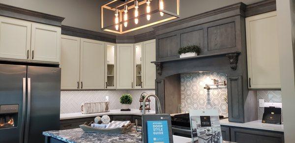 Bertch custom cabinetry in our kitchen design show room.