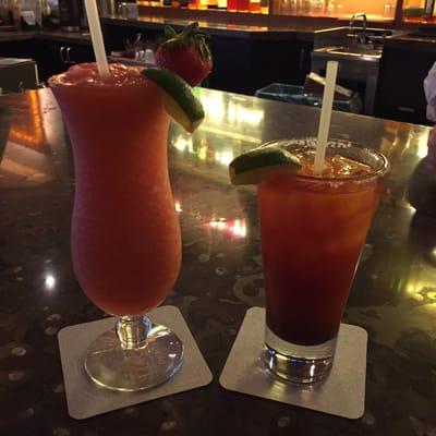 Bloody Mary and daiquiri