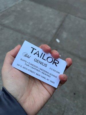 Business card. Such a nice man!