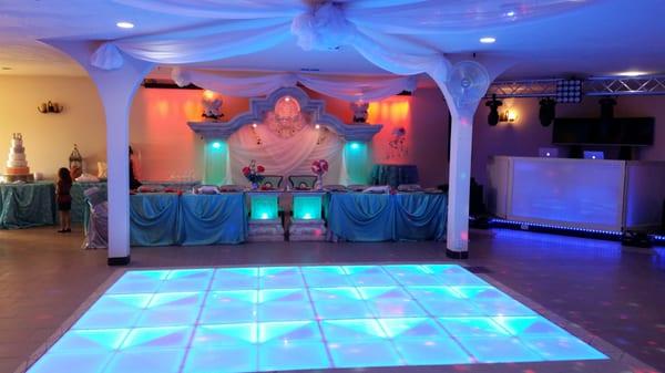 Quinceanera
 Solari offers up lighting walls, LED Dance floor!!