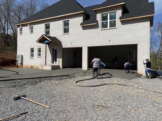 Driveway $ garage concrete project.