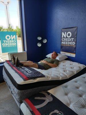 Our Customers love trying out or mattresses!