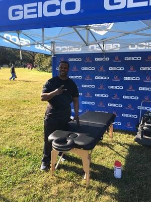 Sports Massage at the Rock N Roll Marathon in New Orleans.  Team GIECO!