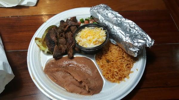 Steak fajita plate