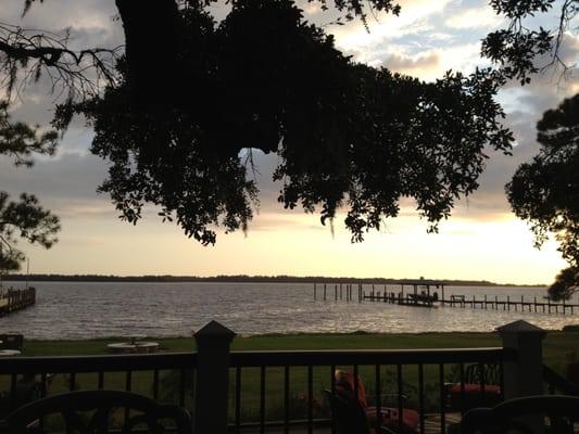 Sunset view from the deck