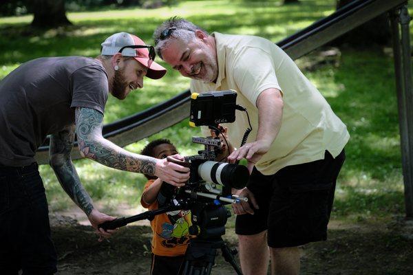 Reviewing the shot with a future film maker.
  
  dphilms | Video Production Company Quad Cities
   + Photography Services
   #YeahWeDidThat