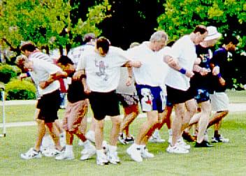 Amoeba Race - one of many competitions in Team Olympics