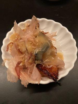 Black cod miso glaze bonito flakes