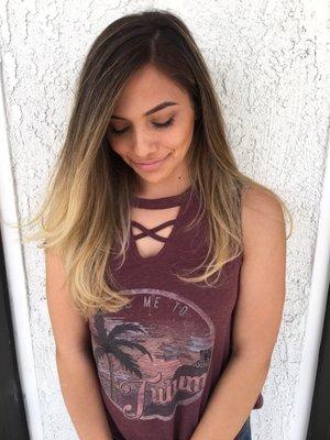 Balayage and haircut