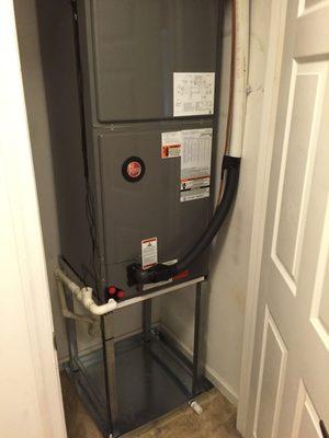 Air Handler Neatly installed-Just one of the Many Brands we install & service