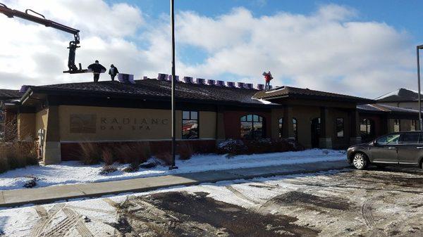 Spa in sioux falls that was reshingled in 2017.