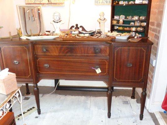 Mahogany sideboard.