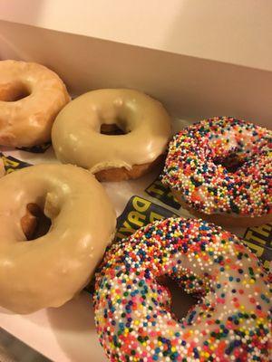 These donuts are excellent!  My kids especially liked the maple cake donuts.