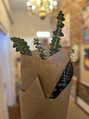 Rosemary at $2 a stem for the bathroom. :-)