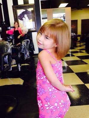 We love children. This is my granddaughter's first haircut!