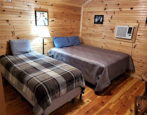 Experimenting with our Queen cabins, and adding, when requested, a Twin bed, for those wanting an extra bed in queen cabins.