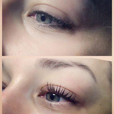 YUMI Lash Keratin lift and tint Before & After