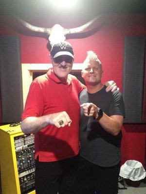 WWE's Sgt Slaughter in recording dialog for Warner Bros post production