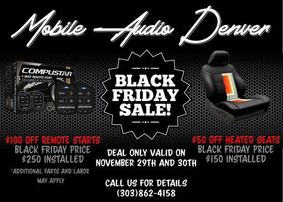 Stop by for our Black Friday sale November 29th and 30th!