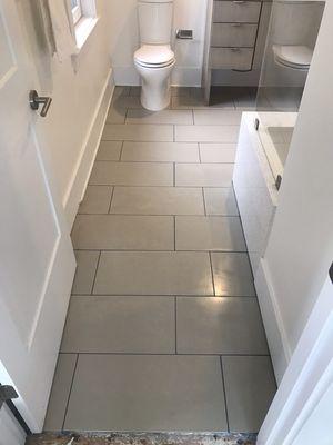 Bathroom Tile install in Norton Commons. Louisville KY.