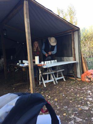 For a minimal fee, one can enjoy a ride on a horse drawn trailer, hay maze, hot chocolate, and s'mores.